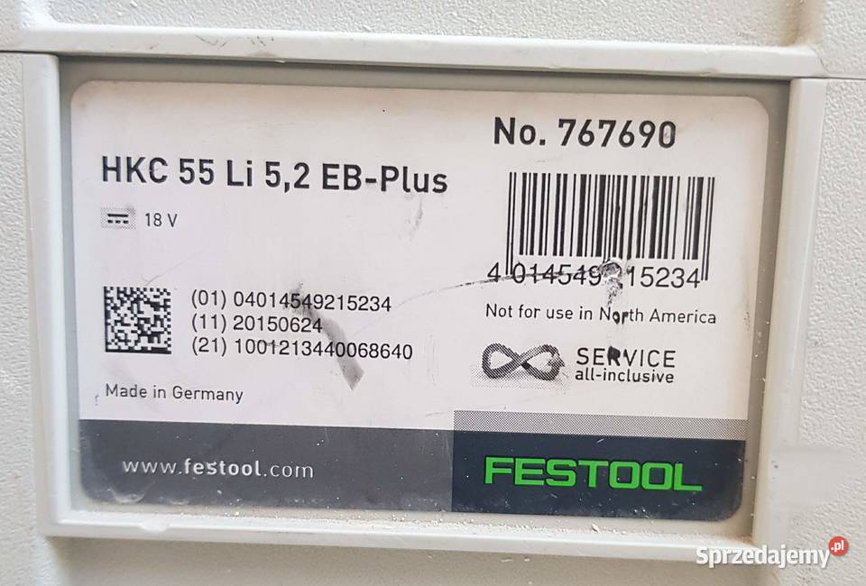 Pilarka Festool HKC 55 EB Piły tarczowe Koszki