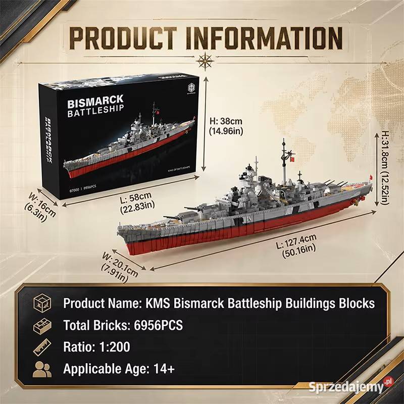 Bismarck klocki Gigantyczny zestaw prawie 7000 Milanówek sprzedam