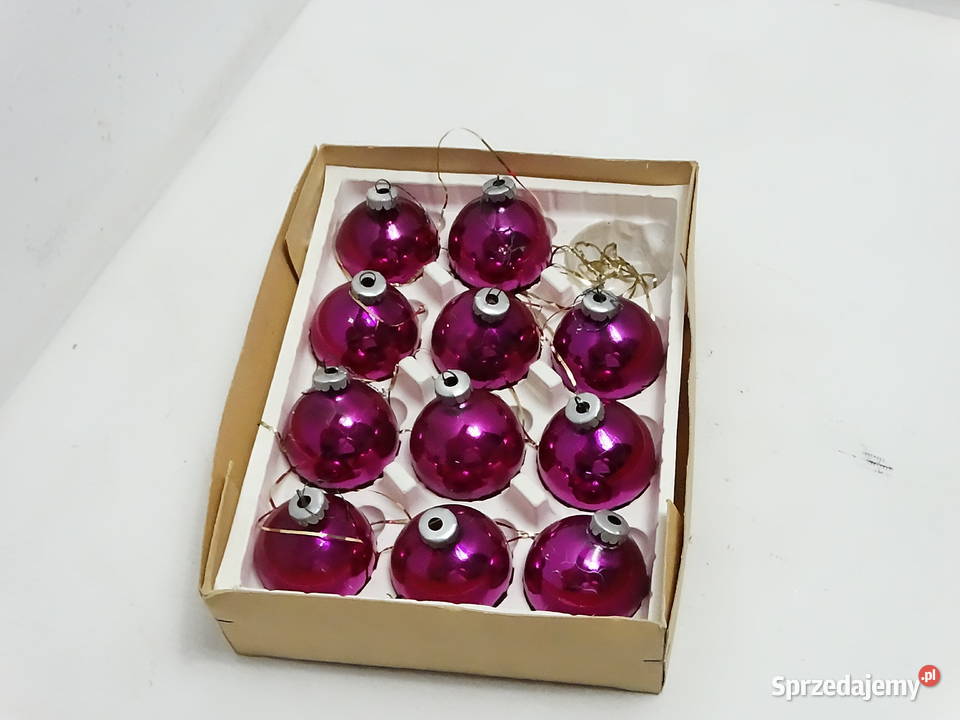 Bombki Choinkowe Szklane Vintage PRL Stare Biłgoraj
