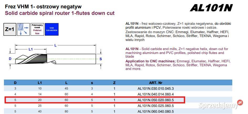 Frez NPOL AL1010500200605N wielkopolskie Pobiedziska