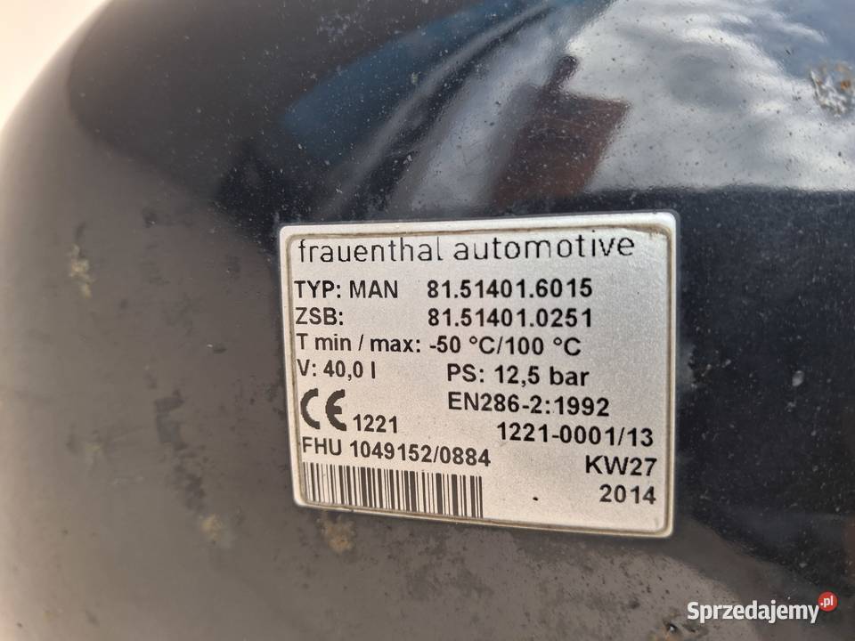 MAN TGX TGS TGA ZBIORNIK POWIETRZA 40L MOCOWANIE Pozostałe sprzedam