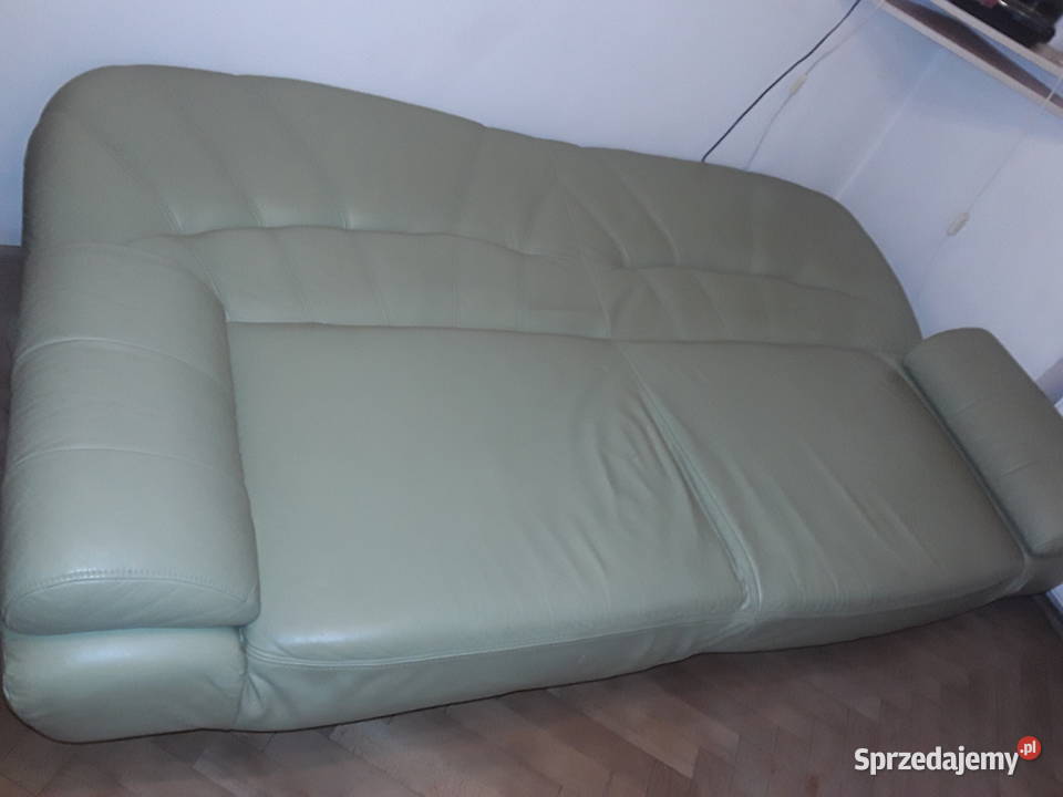 Kanapa wersalka z funkcją spania prawdziwa skóra Warszawa