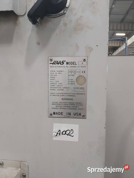 Syndyk sprzeda Pionowe Centrum obróbcze HAAS Wejherowo