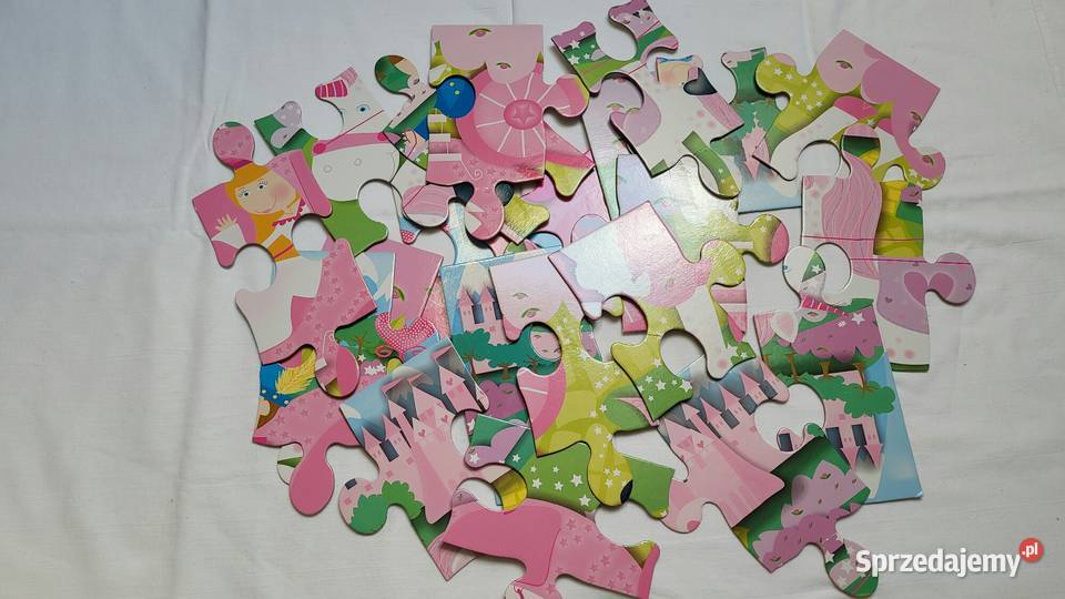Mega duże puzzle księżniczki z karetą Puzzle
