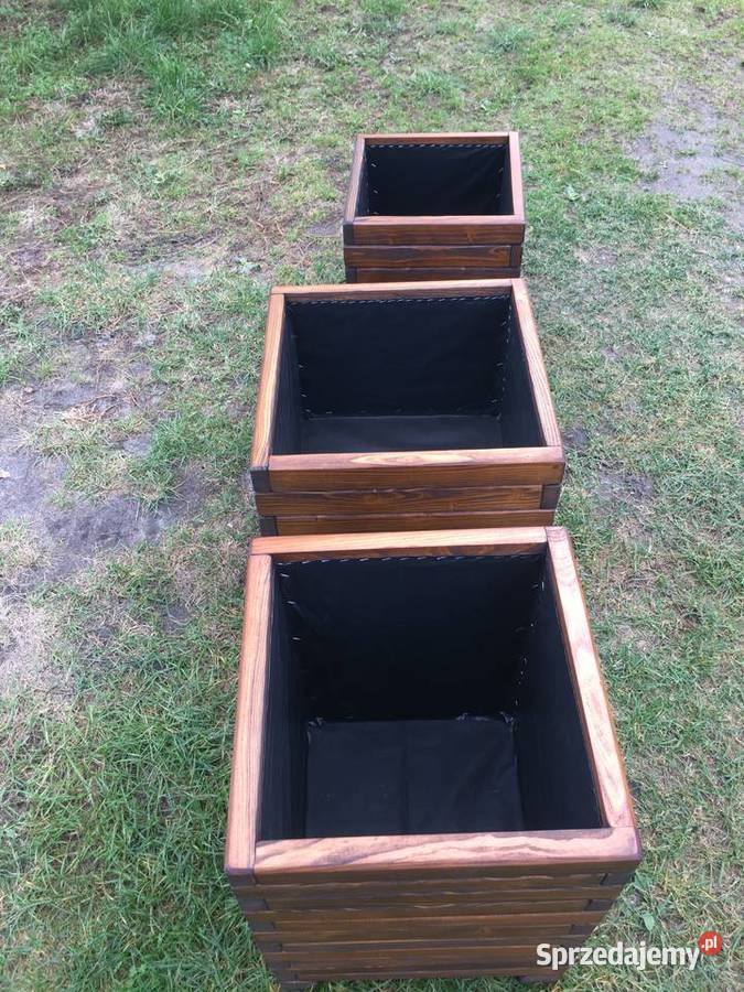 Donica drewniana donica ogrodowa doniczki mazowieckie sprzedam