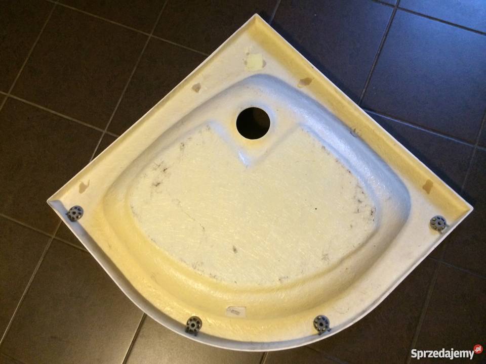 Brodzik półokr 80x80x8 biały akryl Sanplast Akcesoria łazienkowe pomorskie Kwidzyn