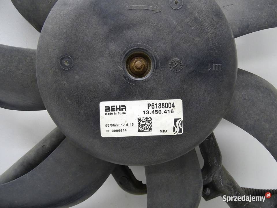 WENTYLATOR CHŁODNICY 13450416 12 14 16V OPEL
