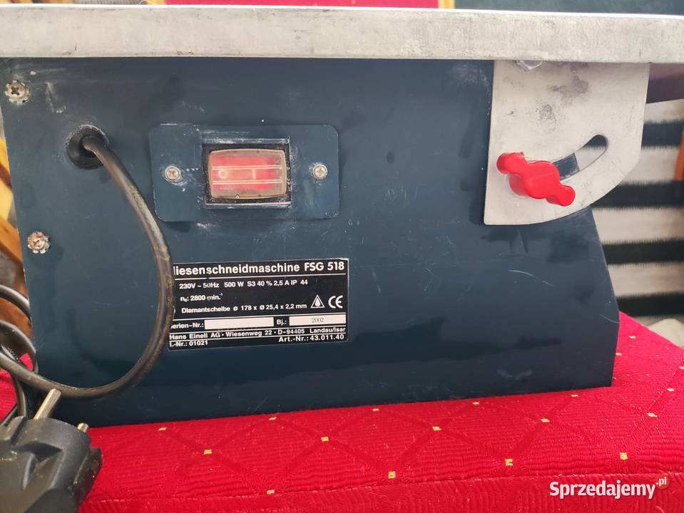 Piralka do cięcia płytek firmy Einhell FSG 518 Bydgoszcz