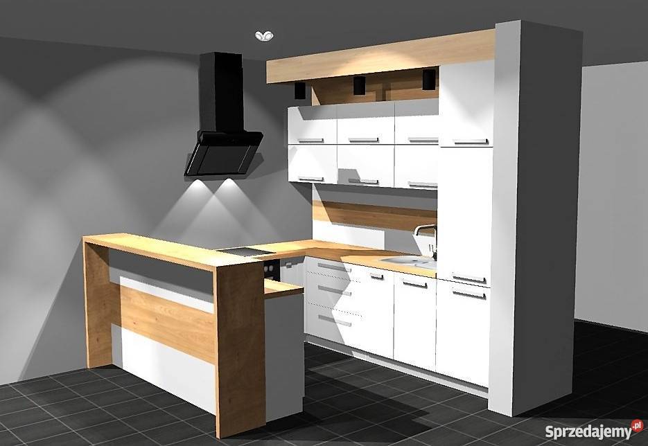 Projekt kuchni 3D 100 wizualizacja aranżacja Rydułtowy
