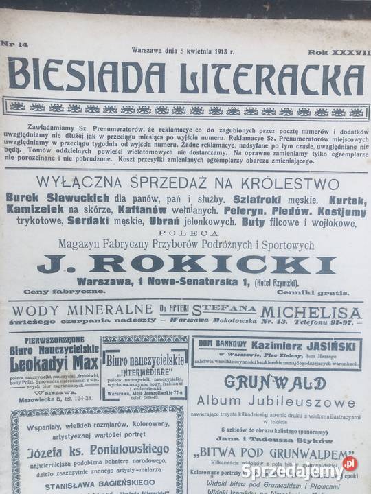 Biesiada Literacka Warszawa 1912 do 1913 roku 52 Łowicz