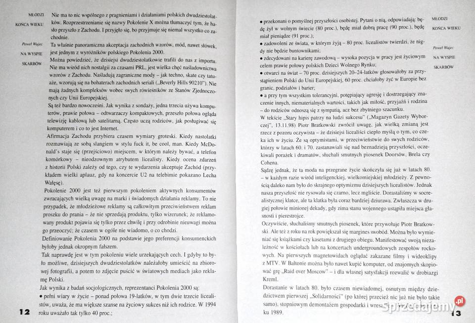 Młodzi końca wieku Marcin Piasecki Rok wydania 1999 Chełm