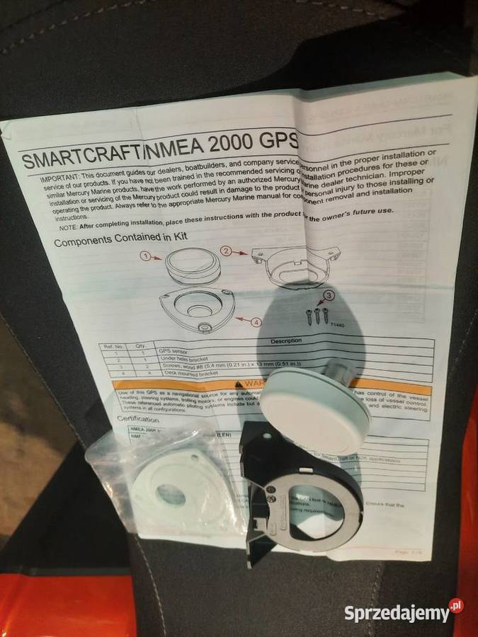 Antena GPS Mercury Mercruiser Smartcraft jacht warmińsko-mazurskie Giżycko