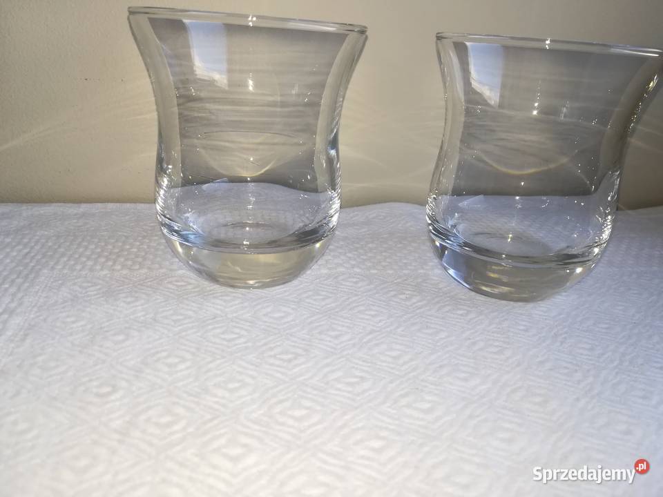 szklane przepiękne świeczniki wazonik Dekoracje i ozdoby