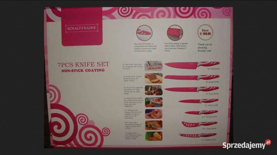 Zestaw komplet 7 noży obieraczka ceramiczne Wieluń