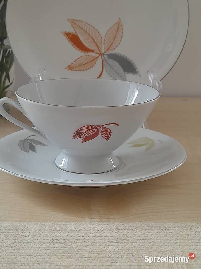 Porcelanowe trio śniadaniowe Weisswasser Bogatynia