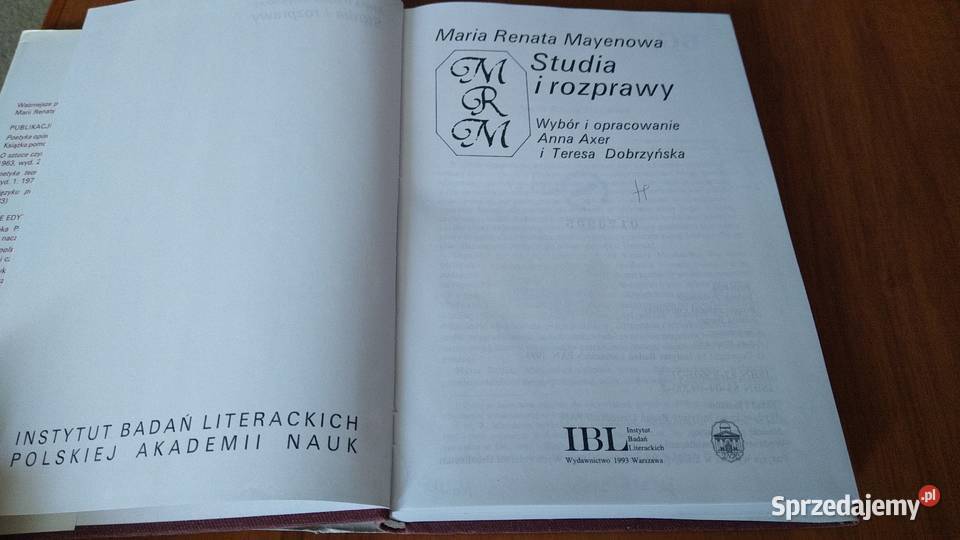 Studia i rozprawy Maria Renata Mayenowa Gdańsk sprzedam