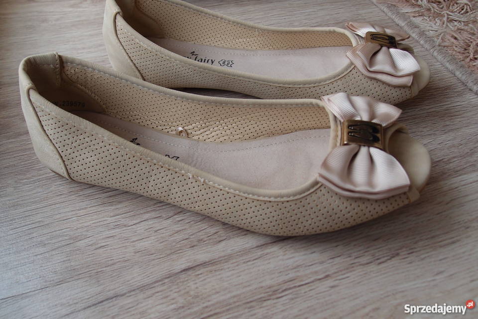 Baleriny balerinki z odkrytym palcem peep toe 39 Gdańsk