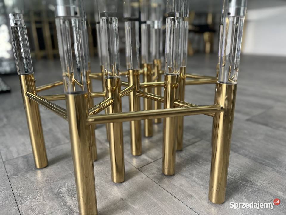 Stolik złoty szklany Premium ława nowoczesny sprzedam