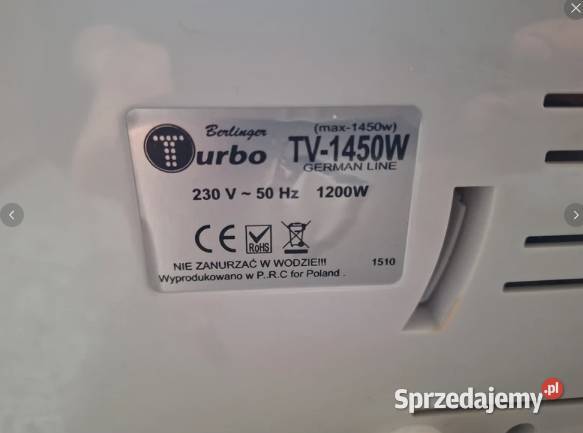 Zestaw Robot planetarny Berlinger Turbo TV1450W Meszna sprzedam