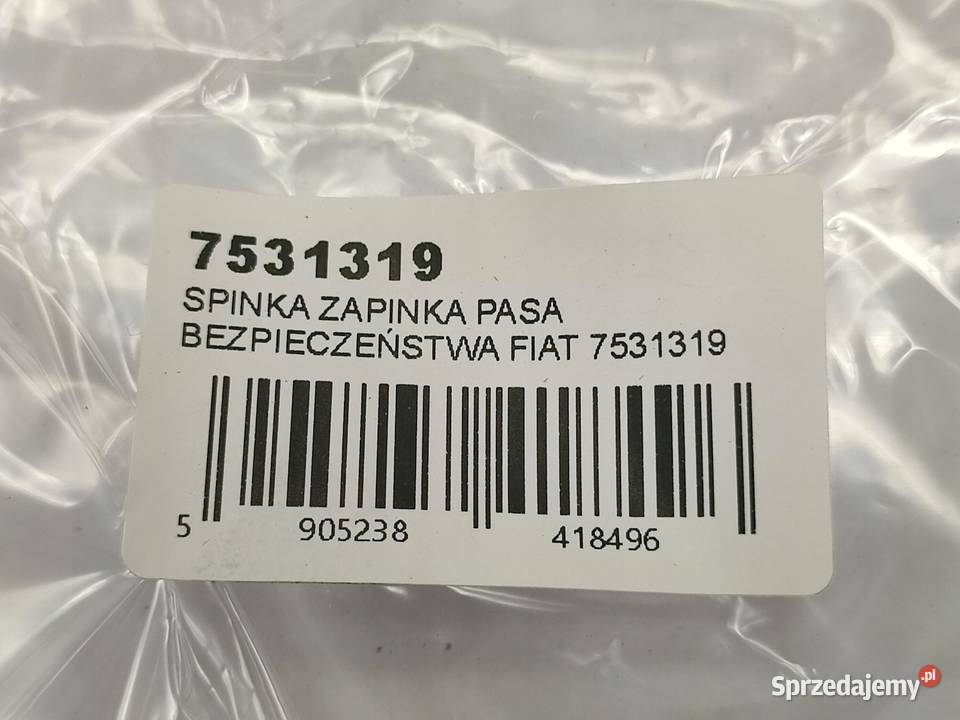 ZAPIĘCIE PASA BEZPIECZEŃSTWA FIAT PALIO SIENA Pasy bezpieczeństwa Części samochodowe