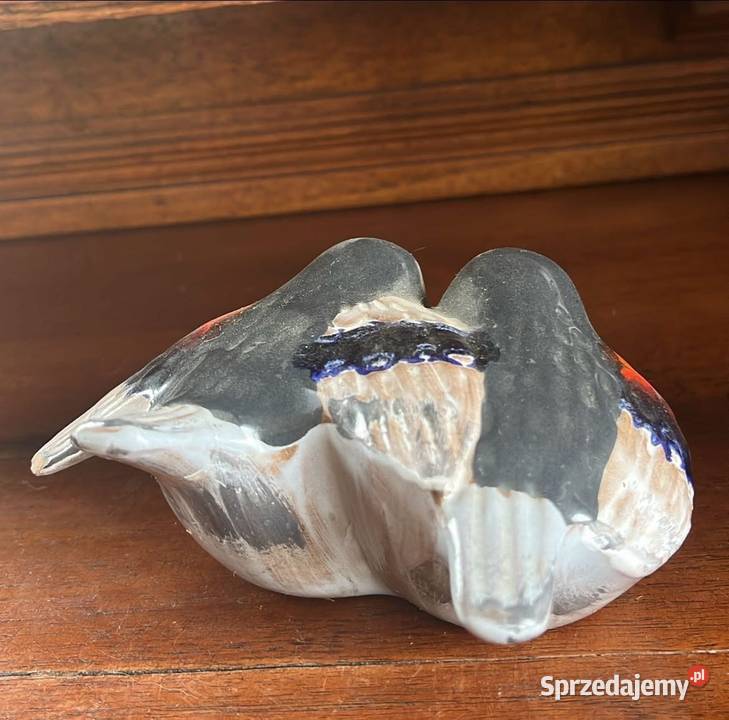 Ceramiczna figurka dwa gile sygnowana Johansson Porcelana i szkło Gdańsk