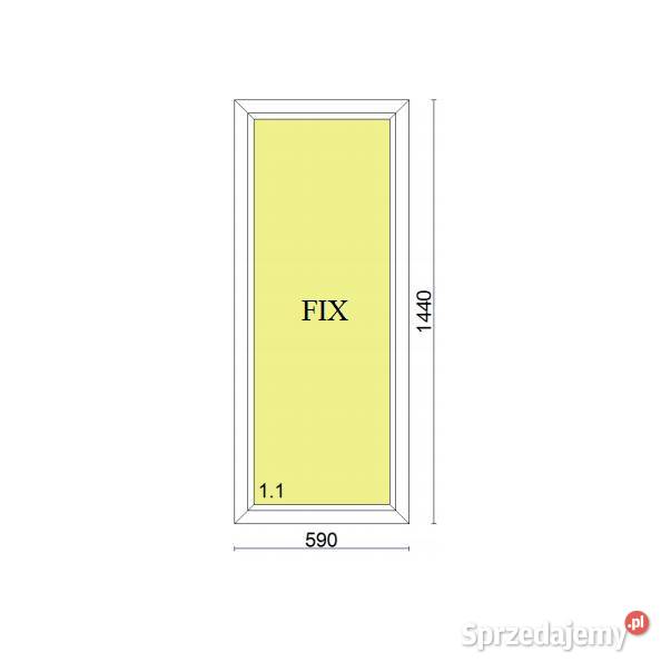 Okno PCV 59x144 FIX Białystok