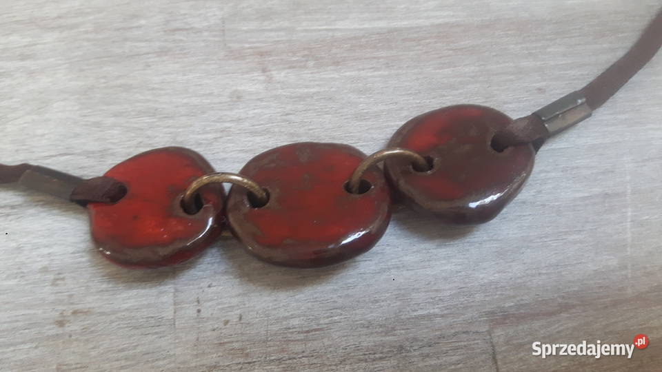 Naszyjnik ceramiczny ręcznie wykonany