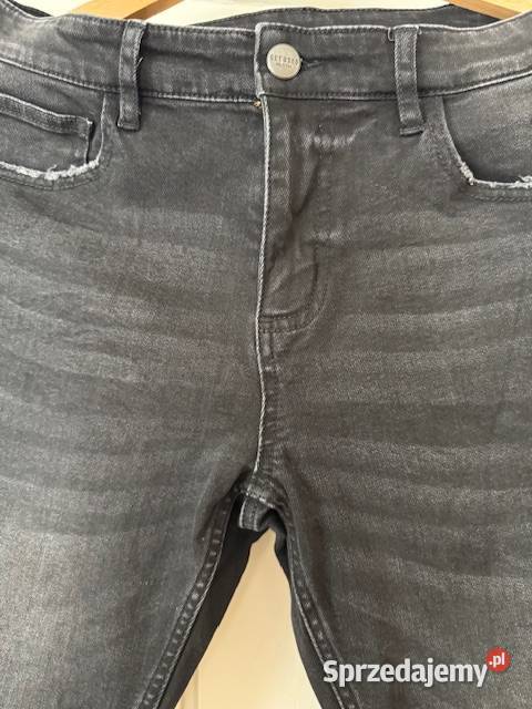 Jeansy męskie M czarne z przetarciami Getused śląskie