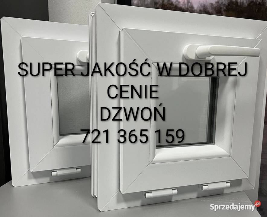 okno 60x60 białe rozwierno uchylne Środa Wielkopolska
