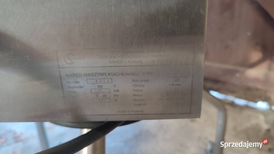 Uniwersalny napęd maszyny kuchennej NMK 110 Tonowo sprzedam