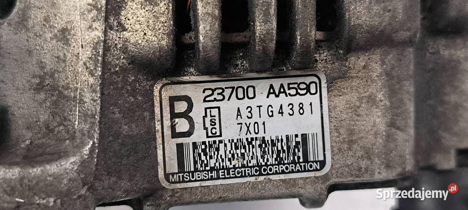 ALTERNATOR SUBARU 23700AA590 kujawsko-pomorskie Lipno sprzedam
