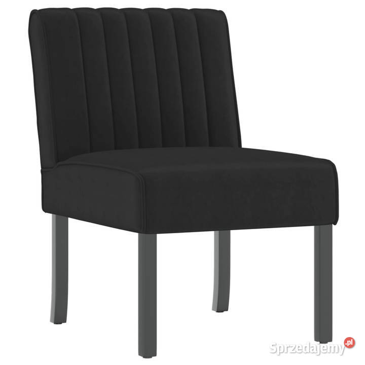 Fotel czarny obity aksamitem WM352454 Warszawa