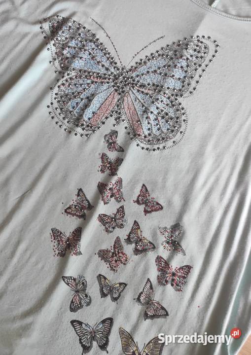 Bluzeczka jasny turkus z motylem Inny wzór pomorskie Gdańsk sprzedam