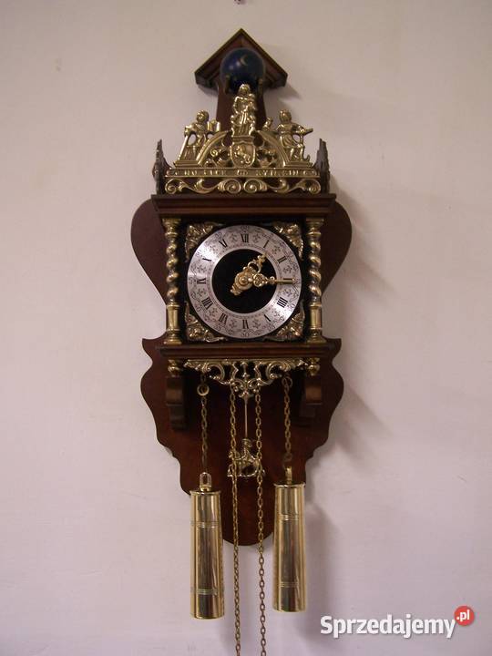 tan Nie wymaga renowacji Antyczny zegar wiszący brązowy Koszalin