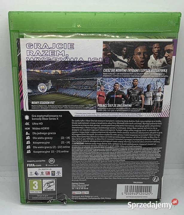 Gra Fifa 21 Xbox One warmińsko-mazurskie Elbląg sprzedam