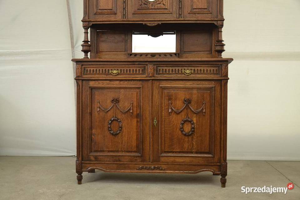 kredens dębowy secesja Poddębice sprzedam