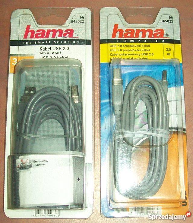 KABEL USB 20 TYP A TYP B 3m HAMA DRUKARKA SKANER wielkopolskie Poznań