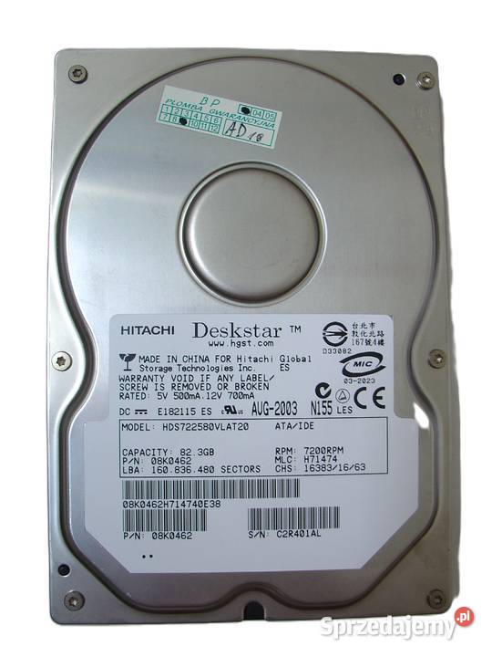 Dysk twardy HITACHI Deskstar HDS722580VLAT20 Łódź