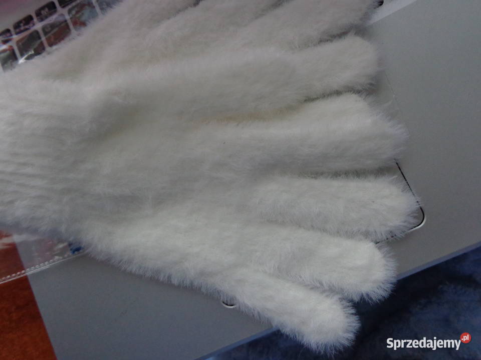 rękawiczki alpakowe śnieżno białe nowe Poznań