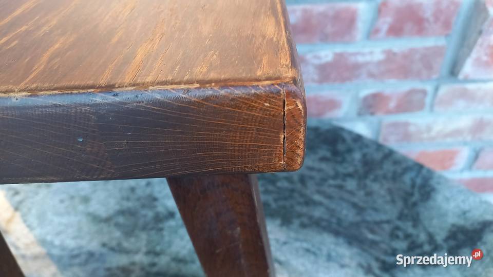 Stolik dębowy kawowy Kwietnik Stojak na kwiatek Gawroniec