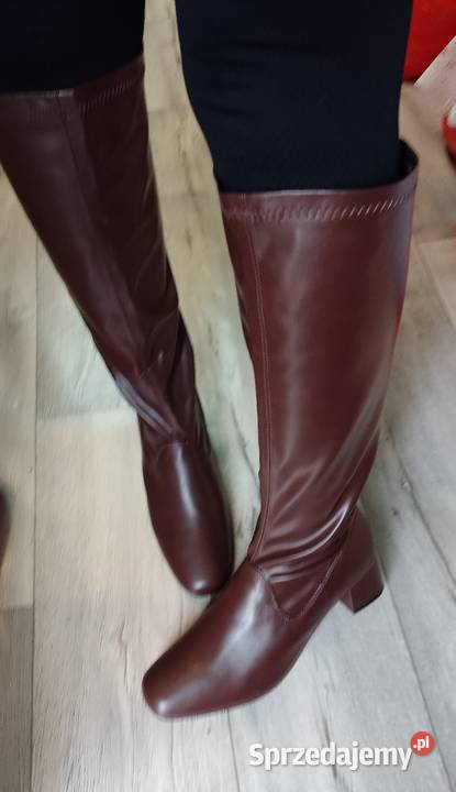 43 Brązowe kozaki wieczorowe NOWE Kraków