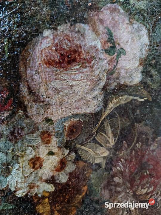 Stary obraz olejny Róże Kartuzy sprzedam