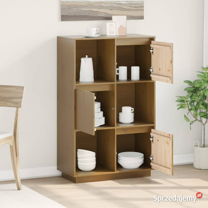 Szafka miodowy brąz 74x35x117 lite drewno Warszawa