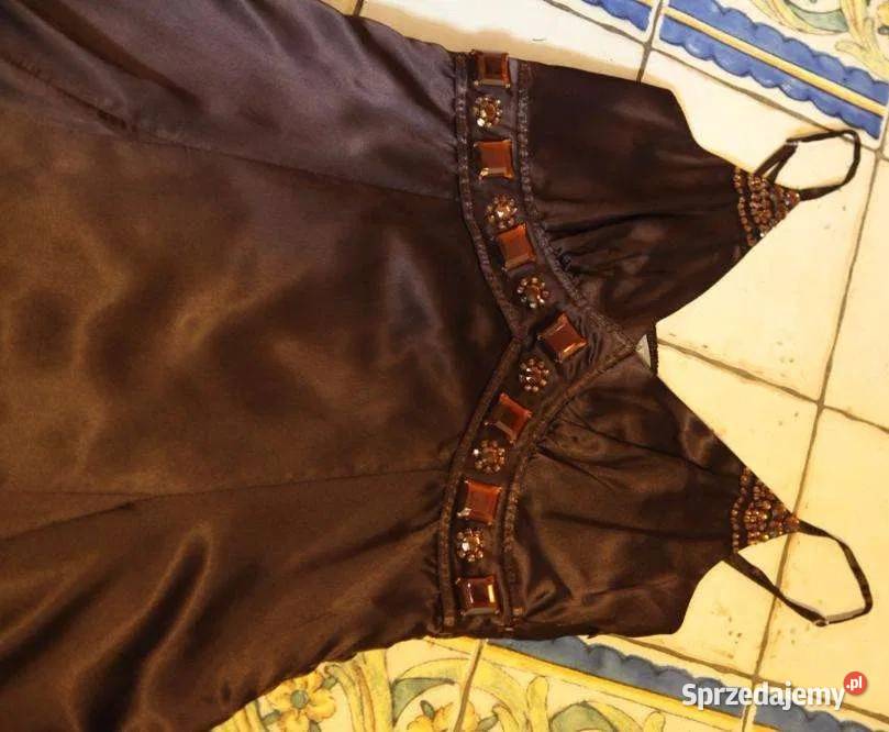 Suknia wieczorowa brązowa 3840 ML Kraków