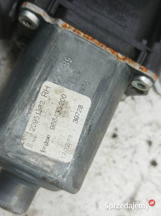 MECHANIZM SZYBY PRAWY PRZÓD 20952453 Opel