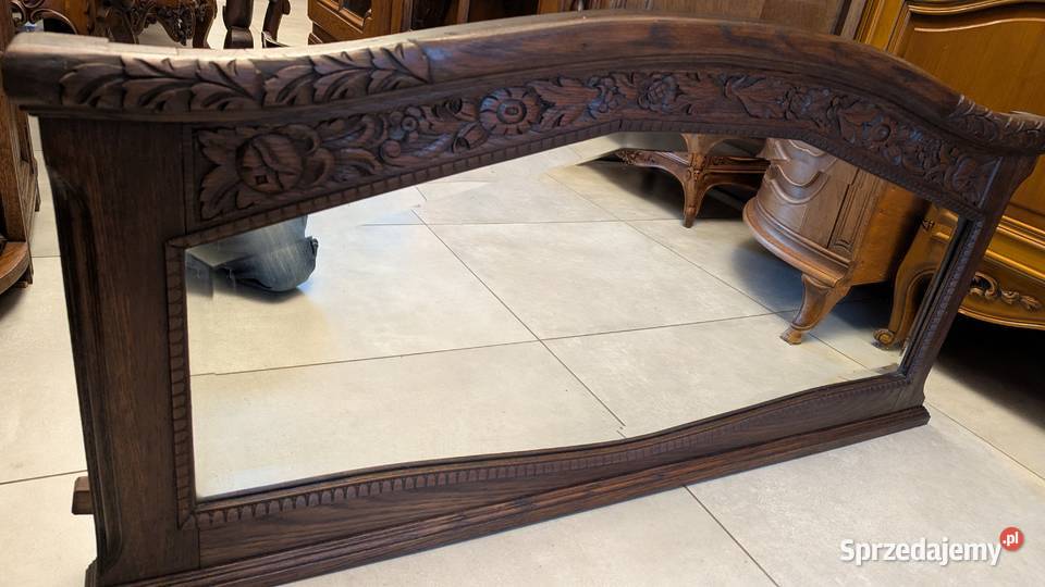 Piękne dębowe lustro secesyjnesklep Dąbrowa Dąbrowa Górnicza