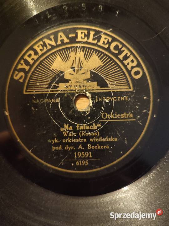 Syrena Electro płyta szelakowa z 1928 roku Kultura i Rozrywka mazowieckie Warszawa