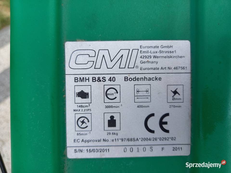 Glebogryzarka spalinowa CMI BMH BS 40 MAŁO lubelskie Lublin
