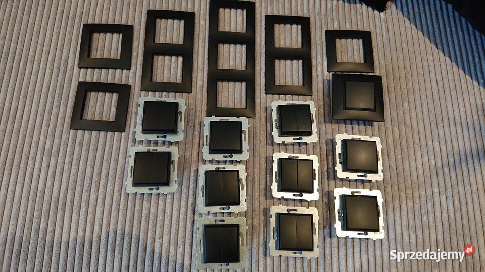 Wyłączniki Ospel czarny mat Władysławowo sprzedam