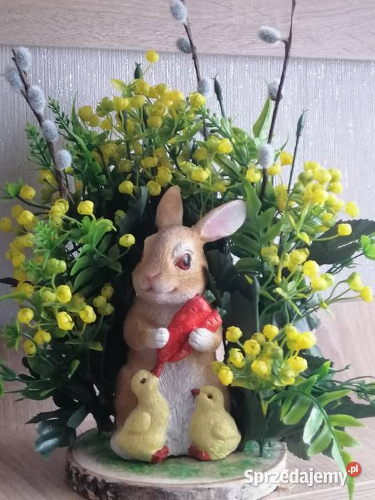 Stroik świąteczny wielkanocny z zajączkiem Wielkanoc Katowice